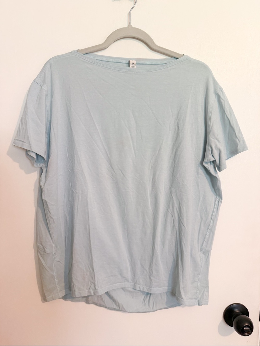lululemon athletica Light Blue Short Sleeve Crewneck Tee